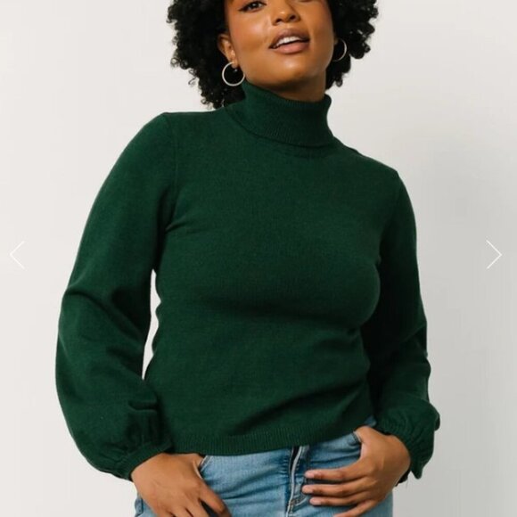 Baltic Born/Sugarlips Nielsen Turtleneck Sweater Emerald Green Size M NWT - Picture 3 of 11